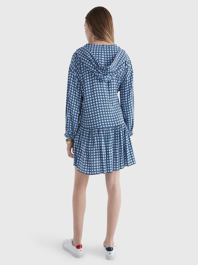 Női Tommy Hilfiger Dot Print Dresses Színes | HU 59YXF